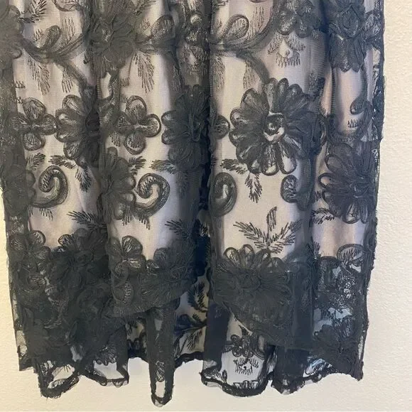 Bonnie Jean Girls formal special occasion dress Hi-Low lace embroidered -7/8